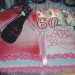 Customized Birthday Black Cake for 60th