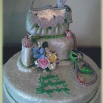 Customized Black Cake with purse and shoes