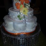 Wedding Cake Orange flowers